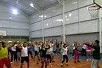 Aula de Zumba para os alunos do Curso de Educação Física